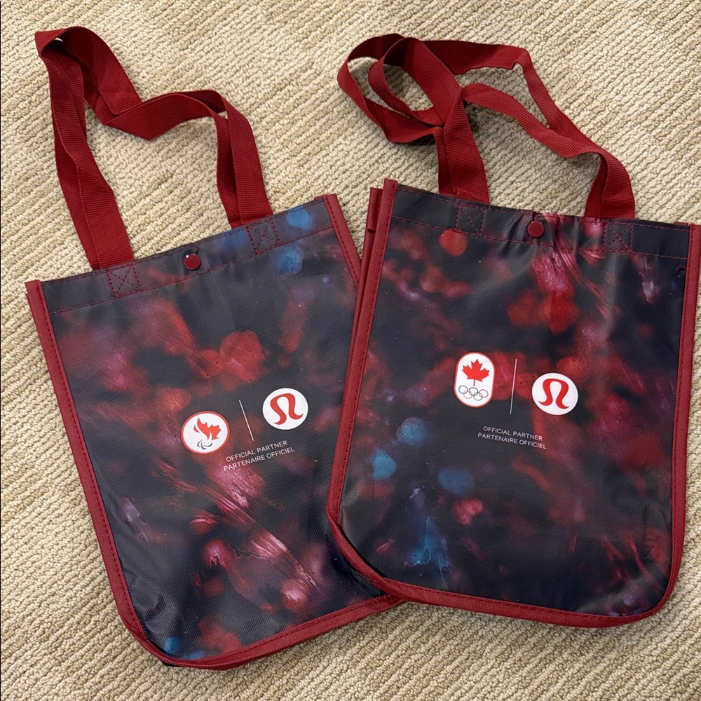 Set of 2 Lululemon Olympics Tote Bags